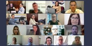 Reunião online com participantes