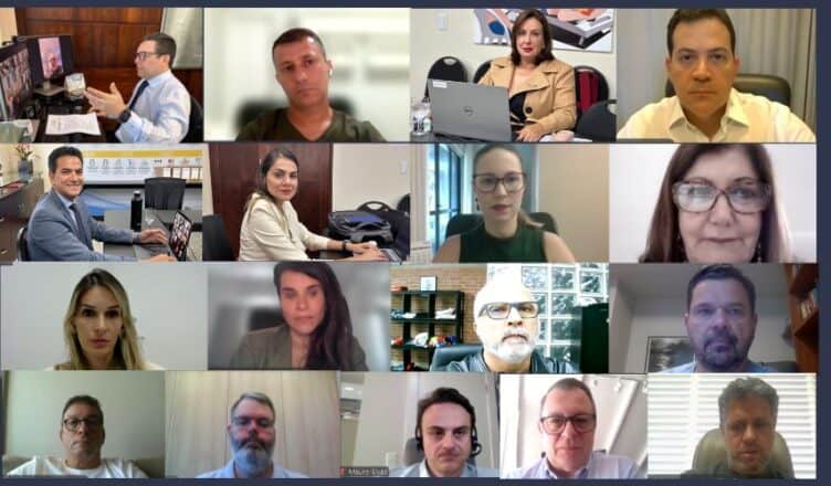 Reunião online com participantes